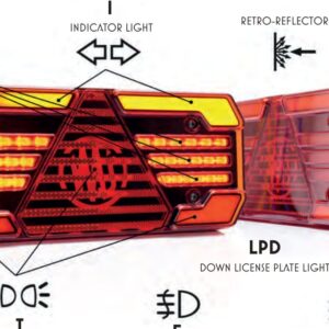 Feu arrière 5 fonctions LED LED Schlemmer WAS 1690 L SCHL