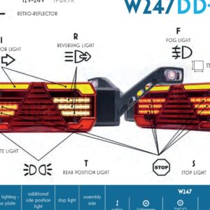Feu arrière 6 fonctions LED Multifunctional rear lamps gauche WAS5 1700 L WAS5