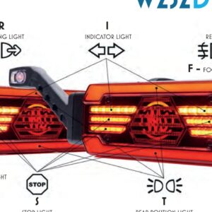 Feu arrière 6 fonctions LED Multifunctional rear droit WAS7 1993 P WAS7