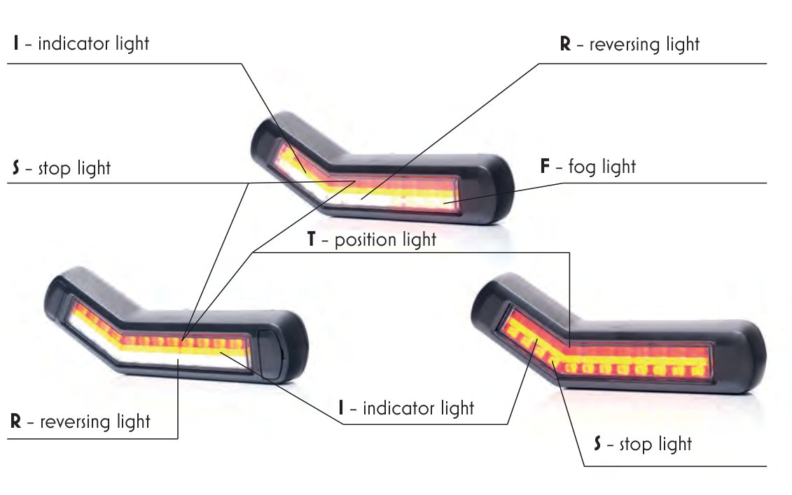 Feu stop / position LED multifunctional rear droit connectique inconnue WAS 2316 P
