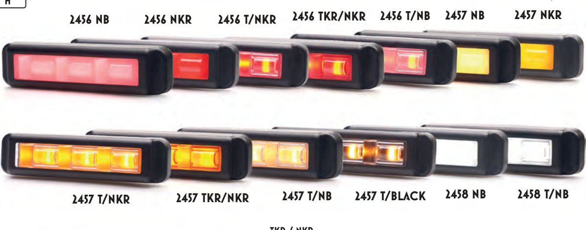 Feu de position LED feux-position-gabarit WAS 2457 T/BLACK