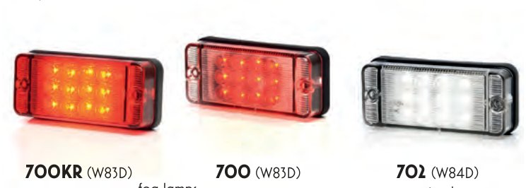 Feu brouillard feux-arriere WAS 700KR