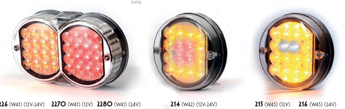 Feu position / clignotant multifunctional rear lamps WAS 214