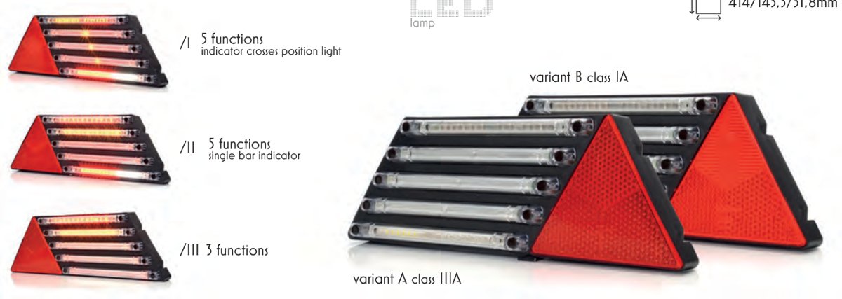 Feu stop / clignotant LED feux-arriere WAS 334/III