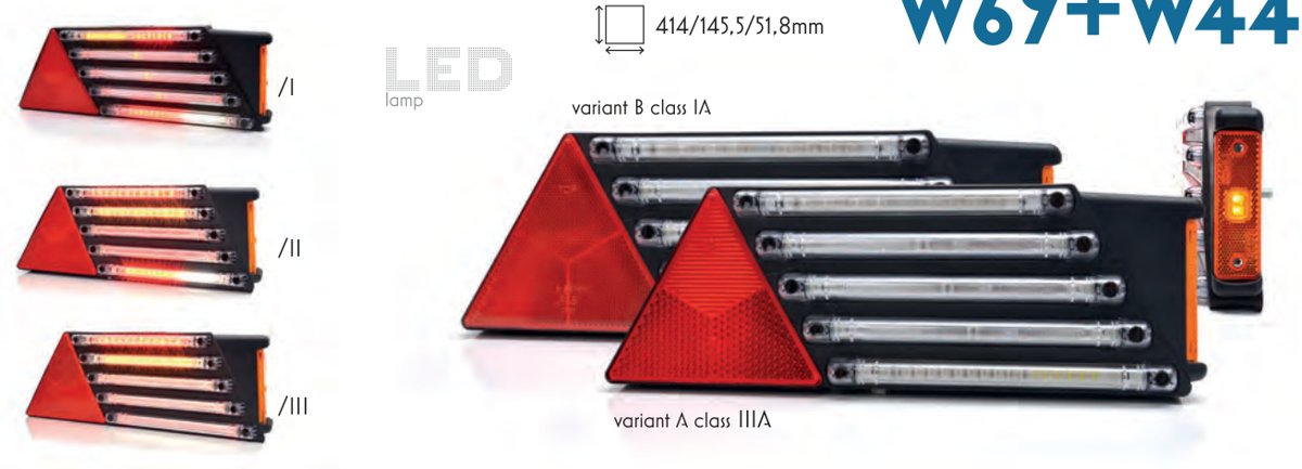 Feu arrière 5 fonctions LED Multifunctional rear lamps SM1 WAS 340/I