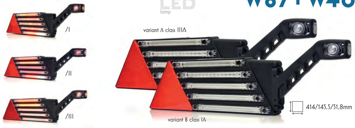 Feu arrière 5 fonctions LED Multifunctional rear lamps SM1 WAS 338O/II