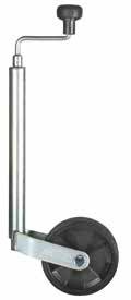 Roue jockey Ø 35 mm, roue 160 × 40 caoutchouc plein, 75 kg Winterhoff 275620
