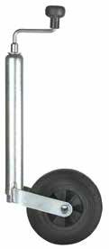 Roue jockey Ø 48 mm, roue 200 × 50 caoutchouc plein, 150 kg Winterhoff 1860904