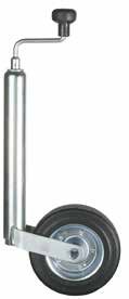 Roue jockey Ø 48 mm, roue 200 × 50 caoutchouc plein, 150 kg Winterhoff 1860905