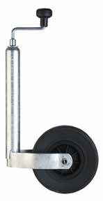 Roue jockey Ø 48 mm, roue 225 x 70 caoutchouc plein, 150 kg Winterhoff 1860917