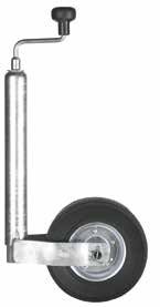 Roue jockey Ø 48 mm, roue 225 x 70 caoutchouc plein, 150 kg Winterhoff 1860919