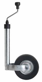 Roue jockey Ø 48 mm, roue 225 x 70 caoutchouc plein, 150 kg Winterhoff 1860911