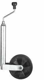 Roue jockey Ø 48 mm, roue 215 x 70 caoutchouc, 150 kg Winterhoff 1860912