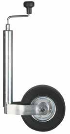 Roue jockey Ø 48 mm, roue 225 × 70 caoutchouc plein, 200 kg Winterhoff 1860927