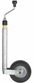 Roue jockey Ø 48 mm, roue 225 x 70 caoutchouc plein, 150 kg Winterhoff 1860924