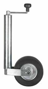 Roue jockey Ø 60 mm, roue 225 × 70 caoutchouc plein, 250 kg Winterhoff 1861575