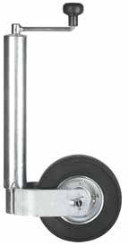 Roue jockey Ø 60 mm, roue 225 x 70 caoutchouc plein, 400 kg Winterhoff 1860889