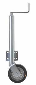 Roue jockey Ø 70 mm, roue 225 x 80 XL caoutchouc plein, 900 kg Winterhoff 1860893