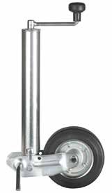 Roue jockey Ø 60 mm, roue 200 x 50 caoutchouc plein, 250 kg Winterhoff 1860879