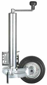 Roue jockey Ø 60 mm, roue 200 x 50 caoutchouc plein, 250 kg Winterhoff 1860880