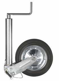 Roue jockey Ø 70 mm, roue 400 x 75 caoutchouc plein, 600 kg Winterhoff 1860886