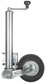 Roue jockey Ø 60 mm, roue 225 x 70 caoutchouc plein, 350 kg Winterhoff 1860671