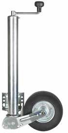 Roue jockey Ø 60 mm, roue 225 x 70 caoutchouc plein, 500 kg Winterhoff 1860674