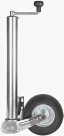 Roue jockey Ø 60 mm, roue 225 × 70 caoutchouc plein, 400 kg Winterhoff 1860675