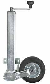 Roue jockey Ø 60 mm, roue 200 × 60 caoutchouc plein, 250 kg Winterhoff 1860667