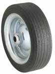 Galet de rechange pour roue jockey, roue 255 × 80 mm caoutchouc plein, jante acier, moyeu Ø 20 × 88 mm, 500 kg Winterhoff 1860512
